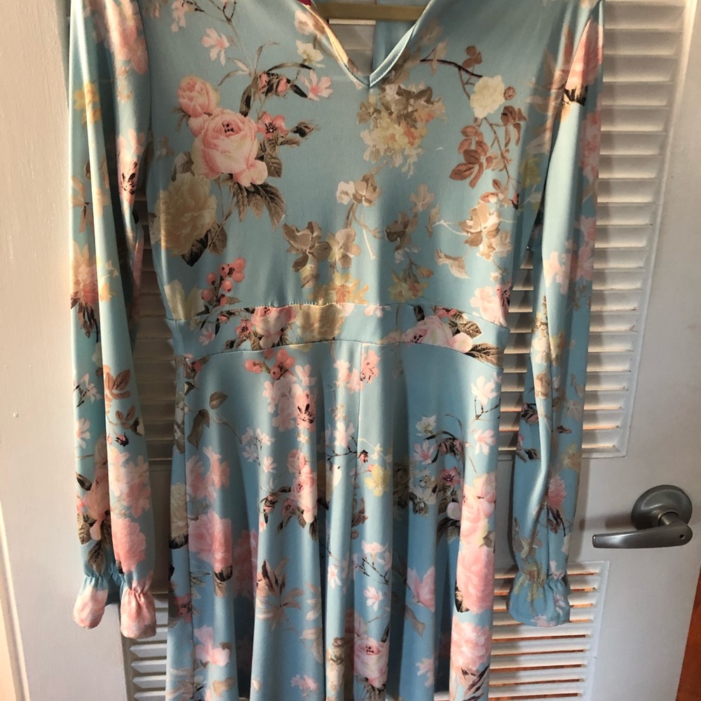 Light blue floral dress